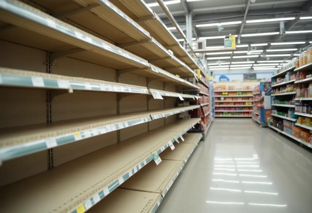 Empty shelves